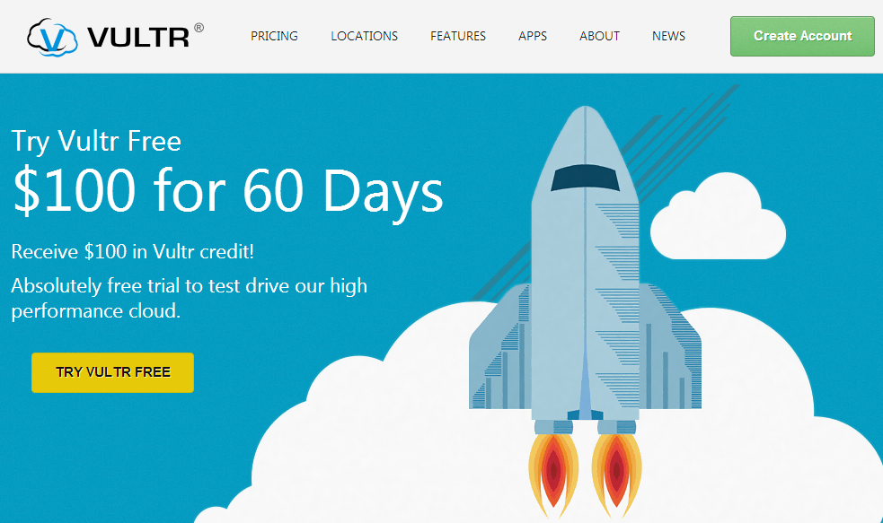 Try Vultr Free with 100 usd
