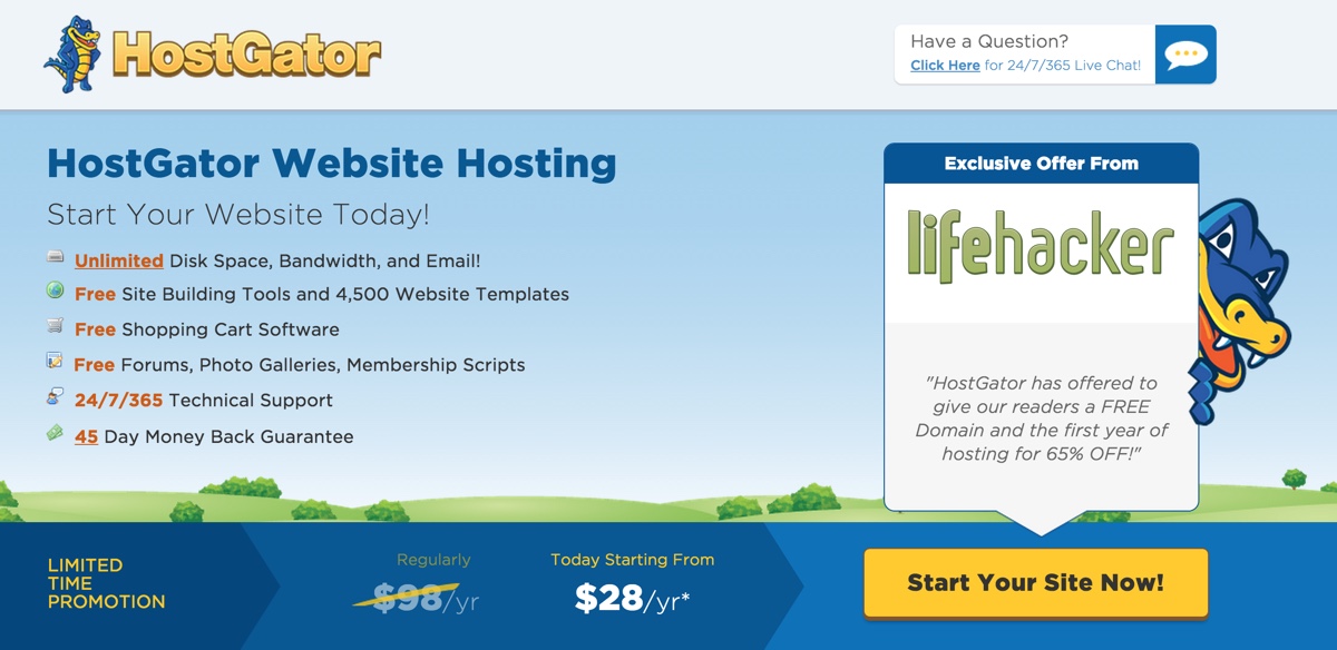 HostGator 65 Off