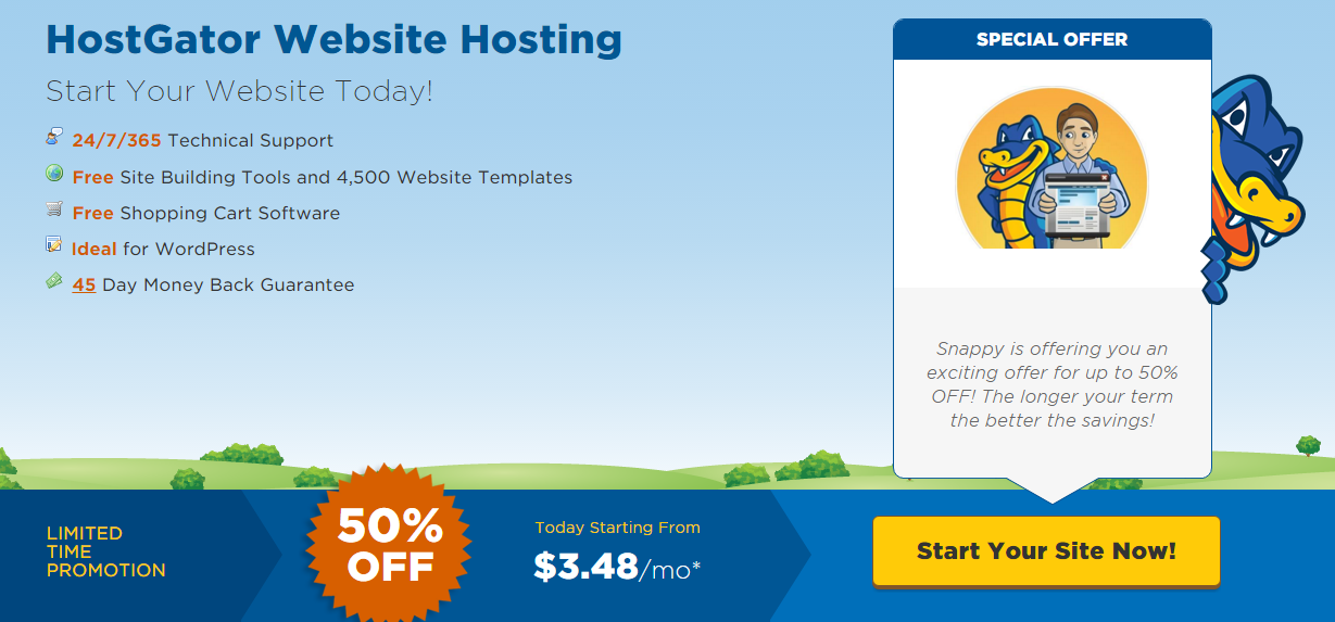 HostGator 50 percent Off