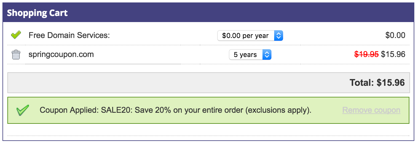 dot COM domain 3.19 usd Dotster