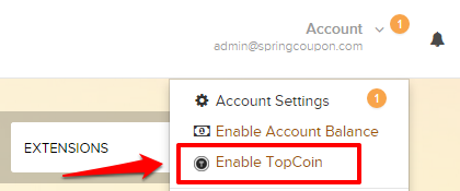 Enable TopCoin