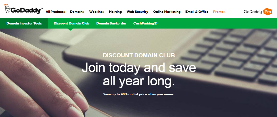 GoDaddy Discount Domain Club