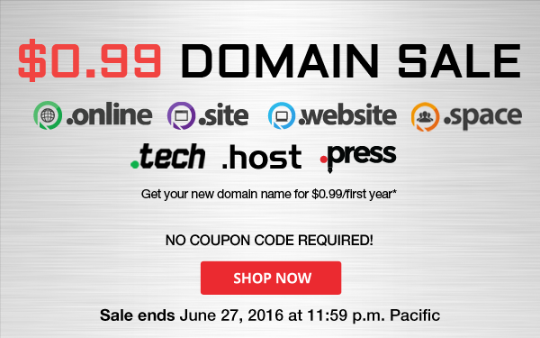 99 cents domain names