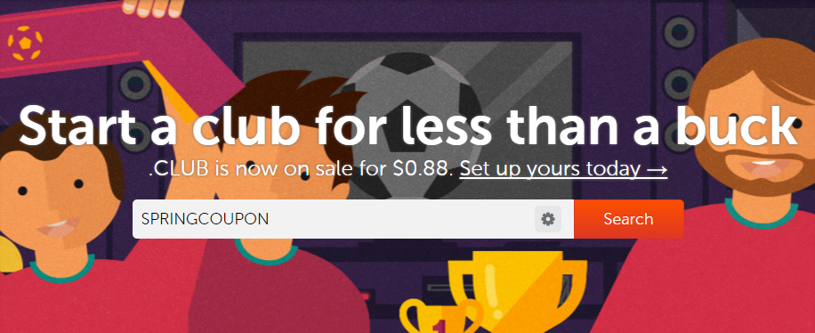 Namecheap .CLUB domain 0.88 usd