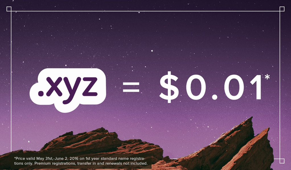 Uniregistry discounts .XYZ domain just 0.01 usd