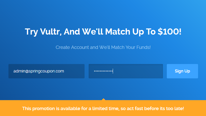 Vultr 100 usd free credit