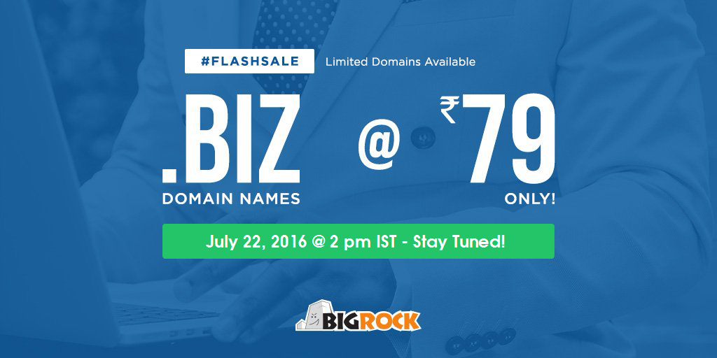 .BIZ domain just Rs 79 at BigRock