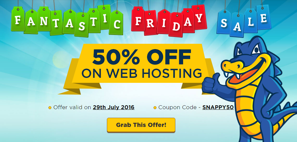 HostGator India flash friday sale 50