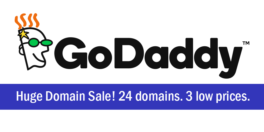 GoDaddy Domain Sale from 4.99 usd